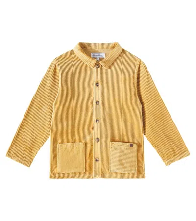 Tartine Et Chocolat Kids' Cotton Corduroy Shirt In Gelb 