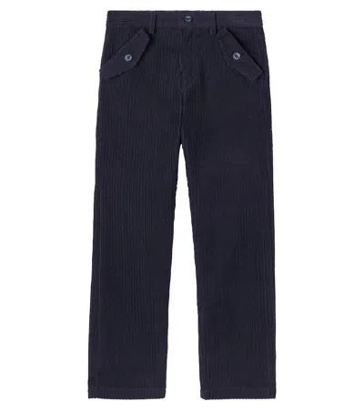 Tartine Et Chocolat Kids' Cotton Corduroy Straight Pants In Black