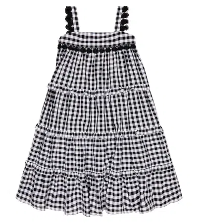 Tartine Et Chocolat Kids' Cotton Dress In Noir