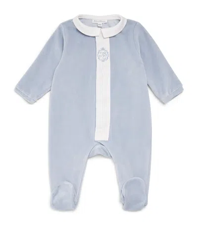 Tartine Et Chocolat Kids' Cotton Embroidered All-in-one In Blue