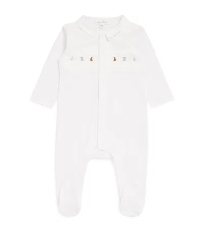 Tartine Et Chocolat Kids'  Cotton Embroidered All-in-one In White