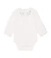 Tartine Et Chocolat Cotton Embroidered Bodysuit In Gray