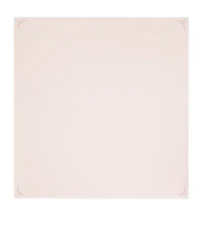 Tartine Et Chocolat Cotton Embroidered-floral Blanket In Pink