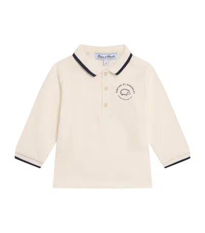 Tartine Et Chocolat Kids' Cotton Embroidered Polo Shirt In Multi