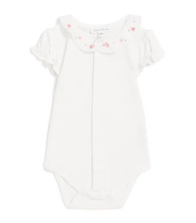 Tartine Et Chocolat Kids' Cotton Floral-detail Bodysuit In White