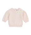 TARTINE ET CHOCOLAT COTTON FLORAL-EMBROIDERED SWEATSHIRT (3 MONTHS-4 YEARS)