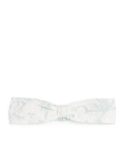 Tartine Et Chocolat Kids' Cotton Floral Headband In Blue