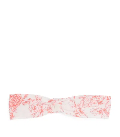 Tartine Et Chocolat Kids' Cotton Floral Headband In Pink
