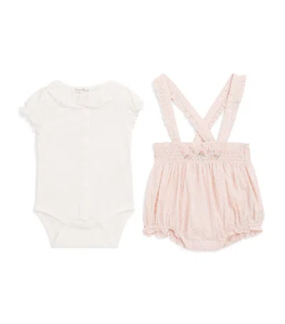 Tartine Et Chocolat Kids' Cotton Gingham Bodysuit And Bloomers In Multi
