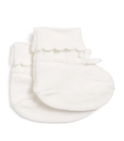 Tartine Et Chocolat Kids' Cotton Knitted Booties In White