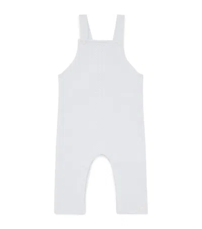 Tartine Et Chocolat Kids'  Cotton Knitted Dungarees In White