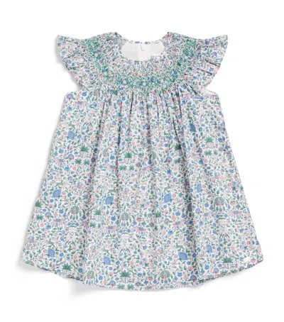 Tartine Et Chocolat Kids'  Cotton Liberty Floral Print Dress In Gray
