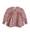 Tartine Et Chocolat Cotton Liberty Print Blouse In Pink