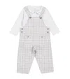 Tartine Et Chocolat Cotton-modal T-shirt And Dungarees Set In Gray