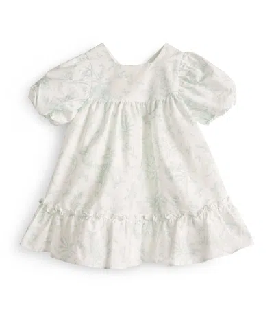 Tartine Et Chocolat Kids' Cotton Printed Dress In Blue