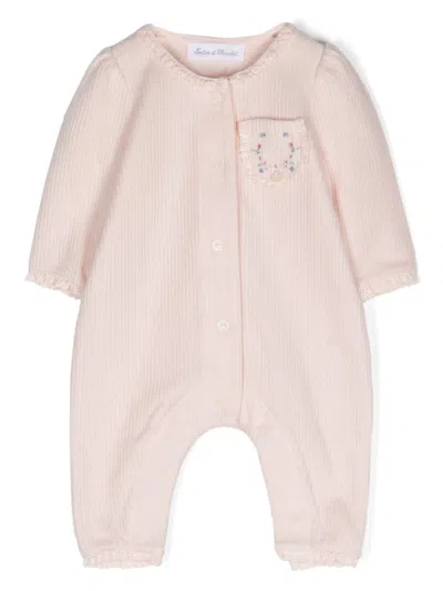 Tartine Et Chocolat Babies' Cotton Romper In Pink
