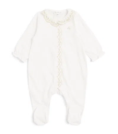 Tartine Et Chocolat Scallop-trim All-in-one (0-18 Months) In White