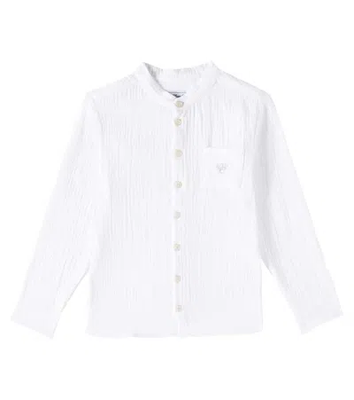 Tartine Et Chocolat Kids' Hemd Aus Seersucker In Weiss
