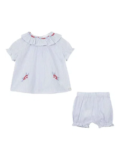Tartine Et Chocolat Babies' Cotton Short Set In Blue