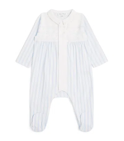 Tartine Et Chocolat Kids'  Cotton Stripe All-in-one In White