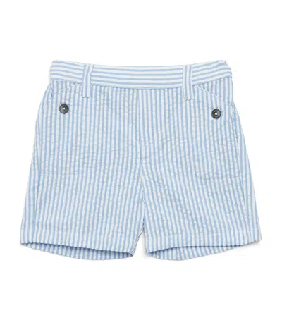 Tartine Et Chocolat Kids' Cotton Stripe Shorts In Blue