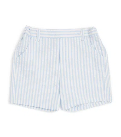 Tartine Et Chocolat Kids' Cotton Stripe Shorts In Blue