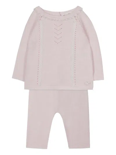 Tartine Et Chocolat Kids' Cotton Trouser Set In Pink