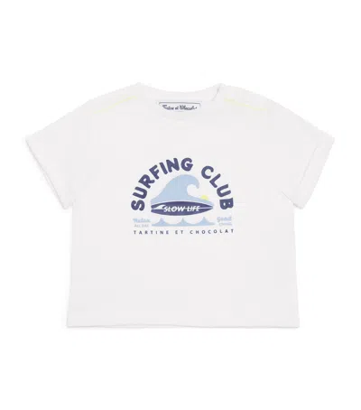 Tartine Et Chocolat Kids'  Cotton Wave T-shirt In White