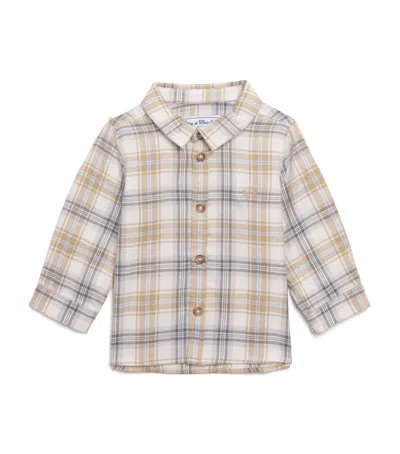 Tartine Et Chocolat Kids' Cotton-wool Check Shirt In Multi