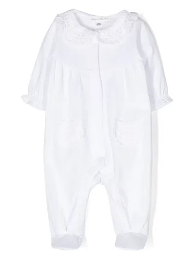 Tartine Et Chocolat Babies' Crochet-detail Cotton Pyjamas In White