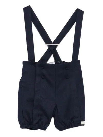 Tartine Et Chocolat Babies' Cross-strap Dungarees In Blue