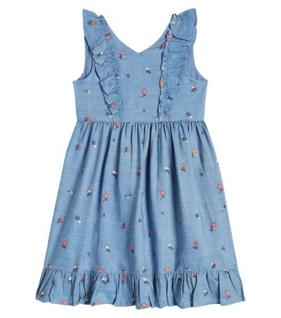Tartine Et Chocolat Kids' Denim Dress In Blau
