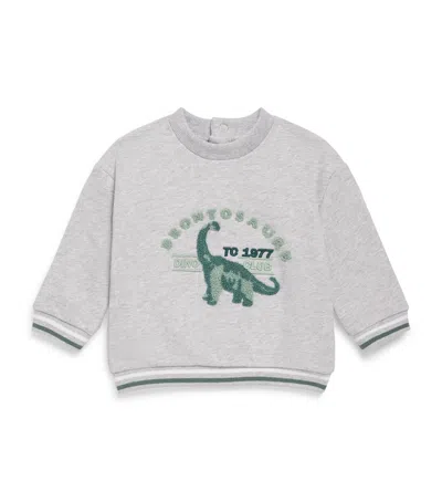 Tartine Et Chocolat Kids'  Dinosaur Sweatshirt In Gray