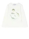 Tartine Et Chocolat Dinossaur-motif Cotton T-shirt In Weiss
