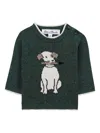 Tartine Et Chocolat Patterned Intarsia-knit Jumper In Green