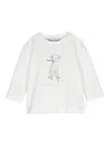 Tartine Et Chocolat Dog-print T-shirt In Weiss