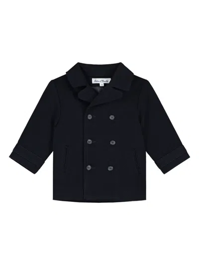 Tartine Et Chocolat Babies' Double-breasted Coat In Blue