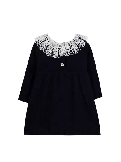 Tartine Et Chocolat Charming Mini Dress For Girls In Azure