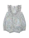 Tartine Et Chocolat Floral-print Cotton Romper In Blue