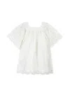 Tartine Et Chocolat Floral-embroidered Dress In White