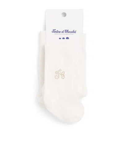 Tartine Et Chocolat Kids'  Embellished Tights In Pink