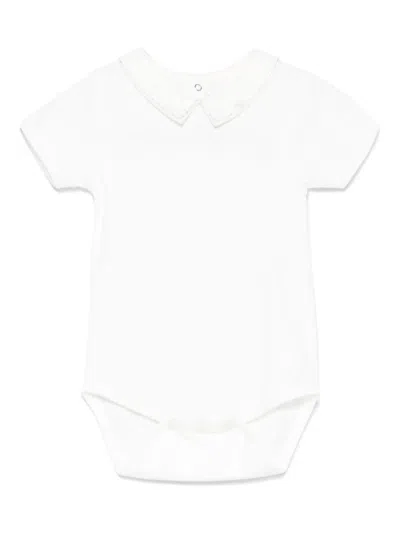 Tartine Et Chocolat Babies' Embroidered Bodysuit In White