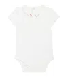 Tartine Et Chocolat Embroidered-collar All-in-one In Orange