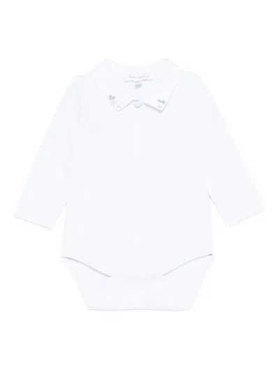 Tartine Et Chocolat Babies' Embroidered-collar Body In Blue