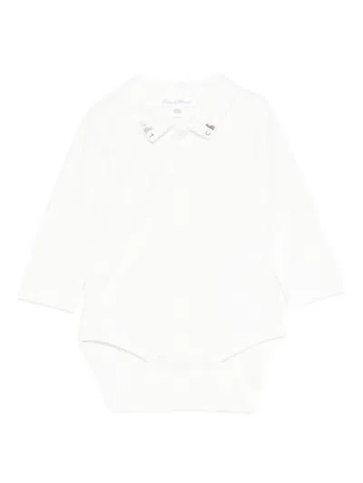 Tartine Et Chocolat Babies' Embroidered-collar Body In White