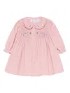 Tartine Et Chocolat Embroidered Collared Dress In Pink