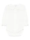 Tartine Et Chocolat Embroidered Collared Top In White