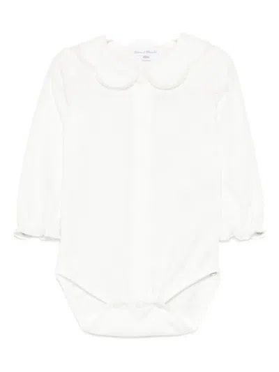 Tartine Et Chocolat Babies' Embroidered Collared Top In White
