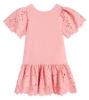 Tartine Et Chocolat Embroidered Cotton Dress In Pink