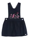 Tartine Et Chocolat Embroidered Cross-back-straps Dress In Black
